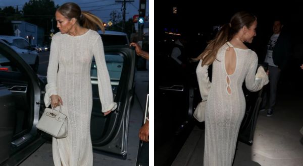 “Jennifer Lopez Rocks Her Wedding Ring in Stylish Sheer Dress While Dining Out Amid Speculation of Impending Divorce from Ben Affleck”